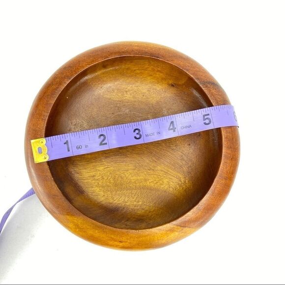 Wood trinkets key bowl marble colour, small planter, or catchall. - Picture 6 of 11